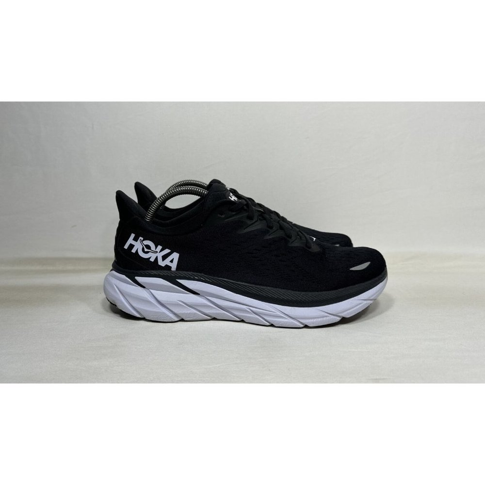 Hoka One One Clifton 8 Black White Women's Size 10 B 1119394 BWHT
